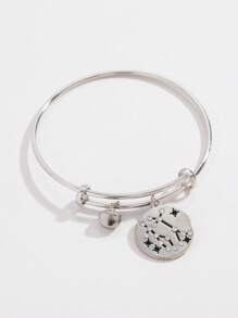 1 Stück modisches Sternzeichen-Scheiben-Armband, minimalistisches Design, geeignet als Geburtstags-/Erinnerungsgeschenk für weibliche Freunde und Familie