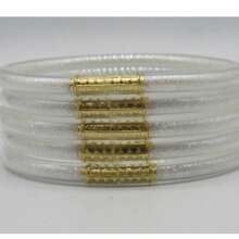 5Pcs/Set Shiny Buddhist Bracelet Color Stuffed Jelly Silicone Bangles - 5pcs 65mm - View 20