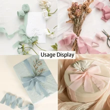 1 Stück handgefertigtes Chiffon-Schleifen-Dekor-Accessoire, Blumengirlande Hochzeitsgeschenke Verpackung, Party- und Einladungsbedarf