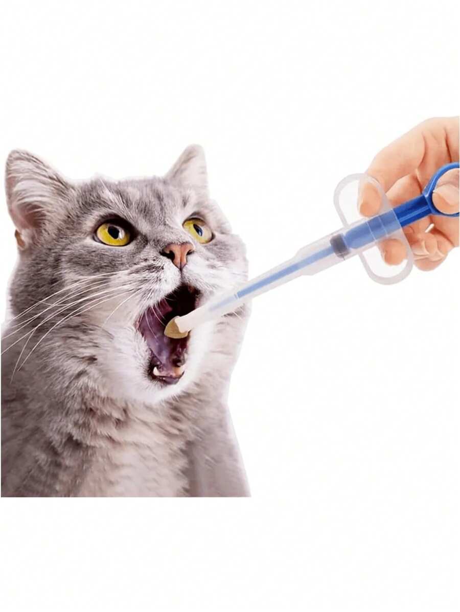 1pc Pet Pill Plunger Popper For Small Cats Dogs Pill Gun Dispenser Shooter Pet Piller Soft Tip Tablet Syringe Pusher Animal Medicine Feeder For Feeding Accessories