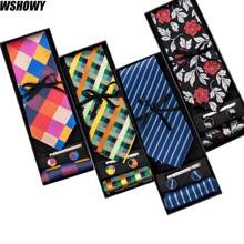 5Pcs/Set Gift Box Men's Necktie Fashion Striped Floral Pattern Tie With Clip Gift Box Set Perfect For Man Wedding Business - Multicolor - View 1