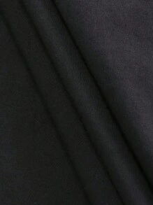 Camiseta de cuello redondo de manga corta, holgada y con estampado vintage de la Mona Lisa para hombres1pc de camiseta de 100% algodón con estampado digital - Negro - Ver 6