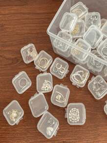 Organizador de joyas con 56/28/4/1-compartimentos con tapa transparente, caja de almacenamiento de joyas desmontable y multifuncional para anillos, aretes, arte de uñas, anti-oxidación, gran capacidad, adecuada para organizadores de joyas, expositores de joyas, coleccionistas de joyas, regalos navideños, artículos esenciales de viaje y artículos esenciales navideños