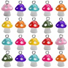 10/20 件蘑菇吊坠饰品树脂饰品珠宝制作饰品 DIY 工艺用品适用于项链手链耳环 - 彩色 - 查看 1