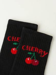 1 双男女通用姜饼人圣诞主题中筒袜，透气、吸水、休闲，适合圣诞节、秋冬、学校和日常穿着，秋季 - 黑色 - 查看 9