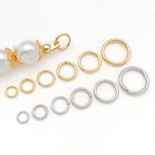 30/100 件不锈钢环跳环 4/5/6/7/8/10 毫米跳环连接环用于珠宝制作项链手链耳环钥匙扣 DIY 工艺品