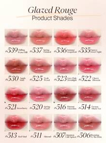 JOOCYEE 持久亮泽唇膏 513 红泥蜂蜜保湿润唇膏，不粘杯丰盈保湿润唇膏 - #513紅泥霜糖 - 查看 6