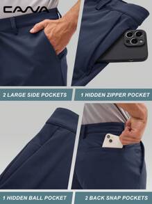 Cavva Pantaloncini da golf estivi da uomo da 7 pollici, ad asciugatura rapida, leggeri, traspiranti, con 6 tasche, adatti per lavoro, escursioni, pesca
