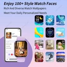 SIMSONLAB Reloj inteligente con pantalla táctil completa de 4,65 cm para mujeres, recordatorio de llamadas, talla grande de 100 modos deportivos, resistente al agua hasta 10 m, batería de 280 mAh, llamada inalámbrica, notificación de mensajes, esfera personalizable, unisex, compatible con iOS y Android, gran regalo para mujeres - Multicolor - Ver 7
