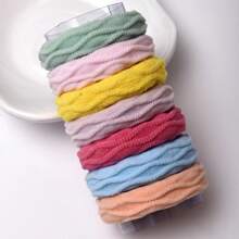 7 peças/Conjunto de Elásticos para Cabelo, Elásticos para Cabelo de Criança Elásticos, Pequenas Minibandas para Cabelo Suaves Porta-Rabos de Cabelo Acessórios para Cabelo, Multicoloridas