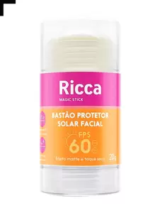 Magic Stick Bastão Facial (Skincare prático, rápido e poderoso, Perfeito para o Dia a Dia) Ricca - Protetor Solar - Visão 1