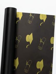 20张-2025毕业季果冻膜，韩式简约纸，防水半透明玫瑰花店风格花束礼品包装纸，毕业包装纸，鲜花包装纸，带标记金边韩式花束包装纸，用于DIY工艺品，毕业装饰2025，包装，毕业礼品纸 - 彩色 - 查看 6