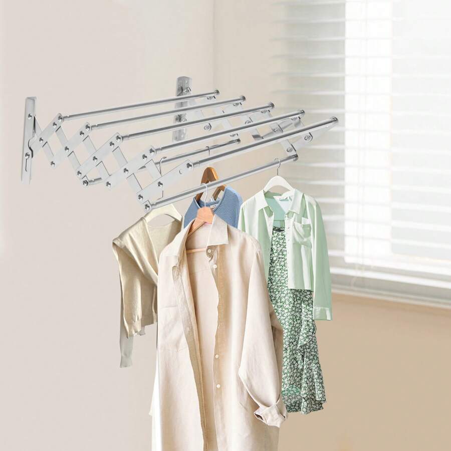 Wall Mounted Clothes Dryer, Clothes Hanger Rack, Retractable Clothes Rack