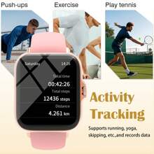 Smartwatch, Multi-Functional Sports Smartwatch, Wireless Calls/Wireless Music, SMS Reminder, Sedentary Reminder And Customizable Dial Wallpaper And Multiple Sports Modes. Compatible With Android And IOS Phones.Unisex