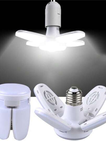 Luminária De Teto Dobrável Lâmpada De Pétalas 6500K 28w Para Quarto / Sala De Estar / Casa / E27 Mini Luz De Folhas