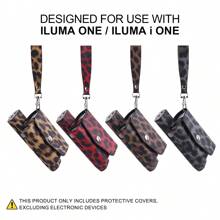 适用于 IQOS ILUMA ONE/ILUMA I ONE 的装饰性防震保护套，包含 20 支烟弹收纳盒，时尚豹纹 PU 皮革材质，360 度全方位保护，完美贴合，方便携带，防震防滑，是送给吸烟者的理想礼物，也适合情人节、父亲节、感恩节、圣诞节和其他节日。 - one豹紋3件套 - 查看 6