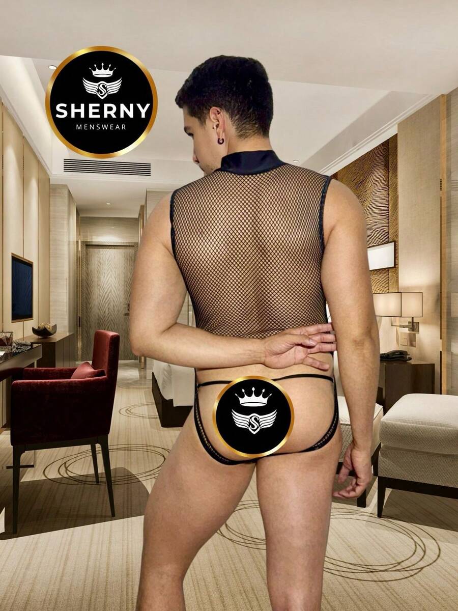 SHERNY BODY NEGRO DE RED TRASPARENTE PARA CABALLERO - Negro - Ver 1
