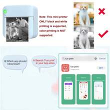 Mini Sticker Printer, Sticker Maker Machine Printer With Color Sticker Paper Rolls, Mini Printer Sticker Maker For Labels/Notes, Inkless Thermal Portable Printer For Phone/Tablet - Multicolor - View 7