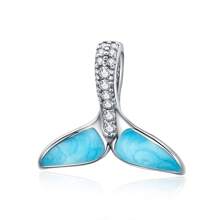 WOSTU 1 pièce Série Océan unicolore 925 Argent Sterling Tortue Poulpe Méduse Hippocampe Charm Convient Bracelet Original DIY Accessoires Bijoux Été