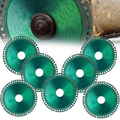 6pcs 4-Inch Non Destructible Circular Saw Blades - Composite Material, Multifunctional, Suitable For PVC Pipes, Stone, Ceramics, Wood, And Colored Steel Plates, Installation Free, 10mm Sand Width, 2mm Thickness, 100mm Outer Diameter, 20mm Inner Diameter, Durable Cutting Tool | Smooth Cutting Action | Durable Cutting Tool, Saw Blade