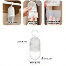 1 Conjunto de 6 com ganchos para pendurar, Desumidificador de Plástico ABS, Absorvedor Reutilizável, Dessecante e Desumidificador, Dessecante de Saco Interno, Adequado para Quarto, Banheiro, Guarda-Roupa, Acessórios à Prova de Umidade, Não Precisa Ser Plugado, Essencial para a Vida Doméstica, Desumidificador para Casa