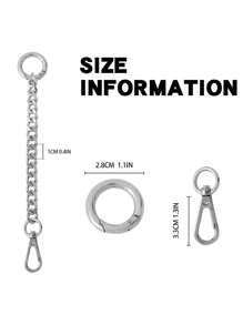 2 Pcs Women Purse Strap Extender Chain For Handbags - Exquisite Replacement Chain Strap - Multicolor - View 3