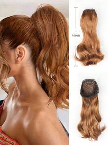 U-Shape Lace Wig 4*2 24 Inch Brown Straight Hair Synthetic Fiber Heat Resistant Wig Elastic Mesh Cap Suitable For All Human Full Machine Made For Everyday Parties, High Quality Women Natural Beauty Synthetic Soft Fake Fiber Hair - Brown - View 13