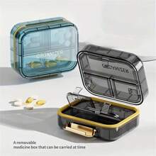 1pc Portable Pill Organizer With 7 Compartments - Lightproof, Moisture-Sealed Medicine Box For Easy Travel & Storage