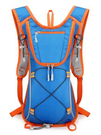 1个新款时尚轻便户外骑行运动水袋，可折叠，适合徒步旅行、背包旅行、马拉松、骑行，带反光条，大容量旅行包，男女通用，旅行必备，耐用自行车包，自行车配件，自行车车架骑行包