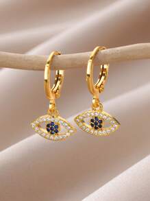 Colorful Cubic Zirconia Butterfly Stainless Steel Earrings For Women, Dainty 18k Gold-Plated Anti Fading Earring, Vintage Wedding Jewelry Beach Vacation Waterproof Accessories , Gifts For Mom/Daughter/Best Friends