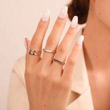 ZJ8095-3-piece Silver Ring