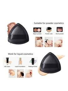 17 Pieces Of Black Professional Makeup Brush Set (With Drawcord Storage Bag), Including 4 Pieces Of Makeup Powder Puff, Makeup Sponge, Rouge Brush, Foundation Make-Up Brush, Eye Shadow Brush, Contour Brush, Eye Makeup Brush, Soft Hair Makeup Brush, Rouge Brush, Professional Makeup Brush Set, Women's Makeup Brush Set,Brush Set,Makeup Brush Kit,Make Up Brush Set,Make Up Set Complete,Makeup Brush Set,Complete Makeup Kit,Brush Kit,Brushes Makeup Set,Makeup Gift Set,Set - 彩色 - 查看 3