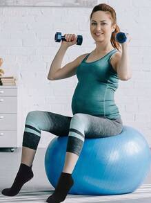 4 pares de calcetines de yoga de mujer multicolor con agarre antideslizante, aptos para pilates, ballet, baile, ejercicio descalzo, calcetines sin dedos antideslizantes, calcetines deportivos elásticos - Negro - Ver 8