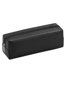 1pc Foldable Portable PU Makeup Stationery Pen Pencil Storage Bag, Back To School, School Supplies, Pencil Case, Pencil Pouch, Backpack (Black, Brown, Gray, Beige, Blue)