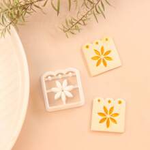 1pc Tatoo Clay Cutters, Square Polymer Clay Cutters, Flower Clay Earring Cutters, Geometry Clay Cutter Set