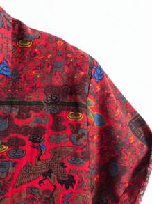Men's Casual Patchwork Print Short Sleeve Shirt