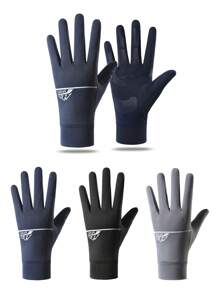 1 双男士户外骑行手套，轻便，透气，快干，防晒，防滑，春夏季 - 彩色 - 查看 10