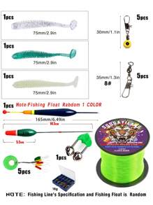 SOUGAYILANG Kit de Combo de Pesca: Caña de Spinning de 5 Secciones de Fibra de Vidrio y Carrete de Aluminio con Relación de Engranaje 5.2:1 - Carrete de Pesca Intercambiable Derecha/Izquierda con Kit de Accesorios de Pesca (Especificación de Línea de Pesca Aleatoria)