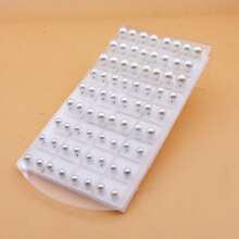 36 Pairs Assorted Size Plastic White Faux Pearl Stud Earrings Set