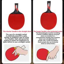 2/4Pcs Ping Pong Racket Set With Balls - Complete Professional Table Tennis Equipment Kit - Red - View 8