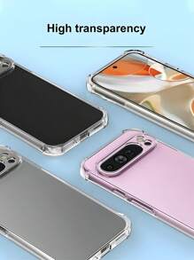 VRNOEI 适用于 Pixel 9 8 7 6 Pro XL 的豪华超薄透明软壳，适用于 Pixel 8A 7A 6A 手机配件的透明后盖 - 無色 - 查看 6