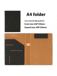 A4 Folder For Office Receipts, Storage Of Business Leather Official Documents, Manager's Folder, Contract Signing Book,Back To School,School Supplies
