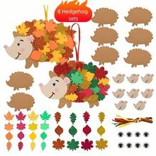 paquete de 5/8 Manualidades de Erizo Hazlo tú mismo Pegatinas de Espuma de Erizo Actividades de Arte y Manualidades de Otoño para Suministros de Fiesta, Regalos de Cumpleaños, Decoración de Otoño y Acción de Gracias