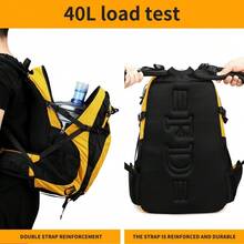 Mochila de viaje impermeable ligera de 40 l para senderismo y campamento - Amarillo - Ver 5