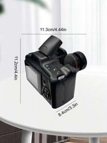 1600万像素数码相机，支持1080P高清视频录制，16倍光学变焦，数码防抖，配备2.4英寸可拆卸镜头，家用摄像机 - 黑色