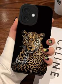 Fierce Animals 1pc Leopard Pattern Full Protective Phone Case, Compatible With IPhone 7 8 X XS XR 11 12 13 14 15 16 Pro Plus ProMax, Shock-Proof