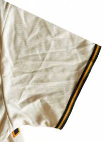 Men's Embroidery Baseball Jersey 24 Beige Casual Short Sleeve V-Neck Button T-Shirts Party Sports Top