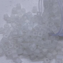 Set de 120 piezas de cuentas de vidrio en forma de cubo cuadrado, forma de bloque helado apta para hacer anillos, pulseras, regalos para amigos, y complementos diarios de joyería