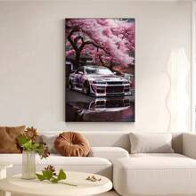 1 tấm áp phích in tranh sơn dầu trừu tượng chủ đề xe cộ hiện đại phong cách xe thể thao JDM và hoa anh đào - Tranh trang trí tường hiện đại, tranh trang trí tường nhà dành cho những người yêu thích xe hơi và hoa anh đào. Tranh treo tường phù hợp để trang trí nội thất, trang trí phòng ngủ, trang trí phòng khách, trang trí hành lang, trang trí văn phòng và các loại trang trí tường khác. Có thể dùng làm quà tặng trang trí nhà cửa cho bạn bè - Khung tùy chọn - Nhiều màu - Xem 5
