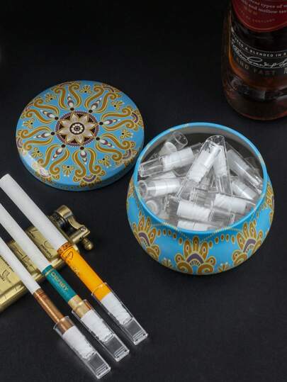 50 piezas Boquilla de cigarrillo desechable de triple uso (gruesa, media, fina), personalizada, portátil, desechable, con múltiples tipos de filtros